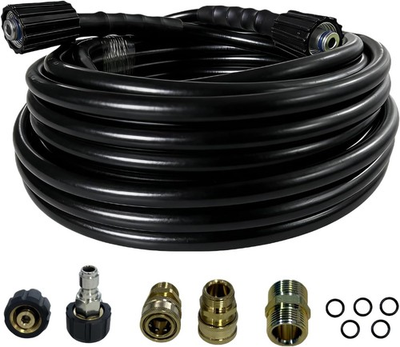 #ad Pressure Washer Hose 50ft x 1 4quot; Heavy Duty High Pressure Hose 4000 psi $55.98