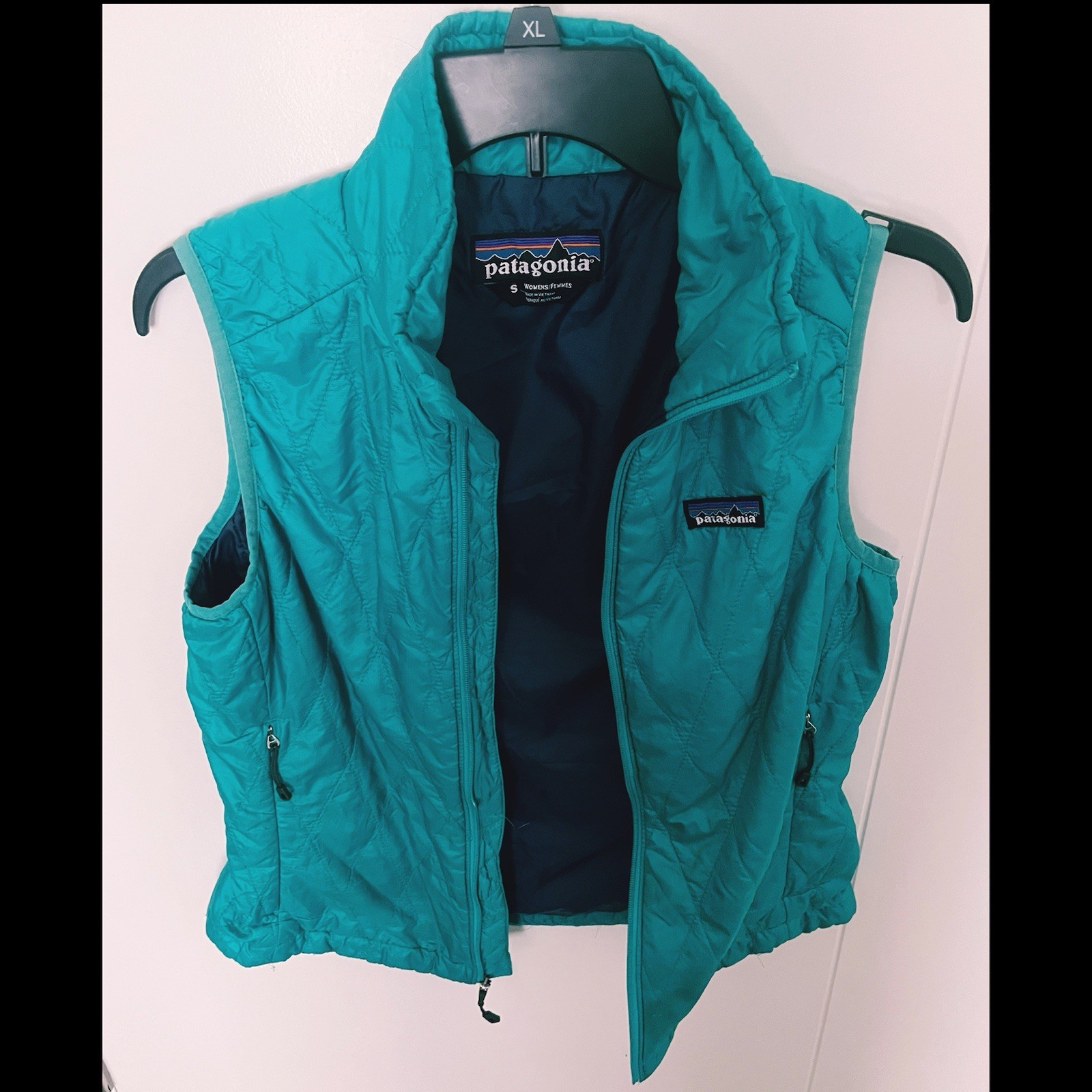 Patagonia Teal Blue Nano Puff Quilted Primaloft Puffer Vest Women’s Sz Small thumbnail 4