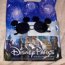 BNWT Disney Parks Mickey Mouse Shape Adult Size Sunglasses - Black