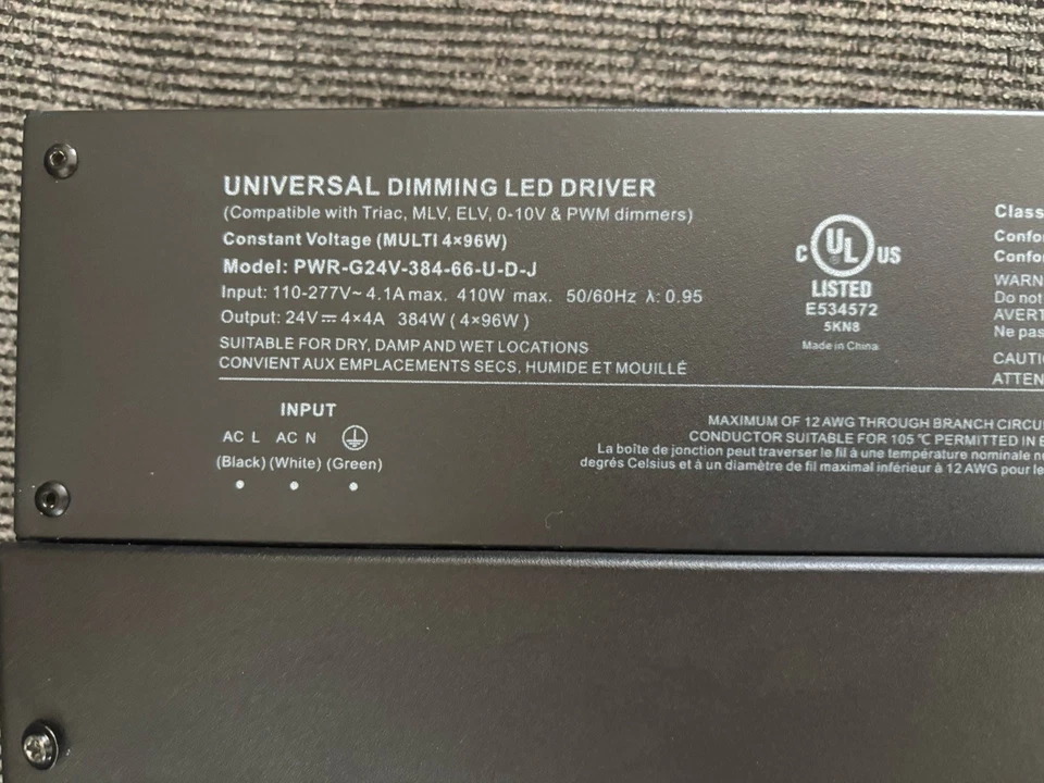 Controlador LED Regulable EMITEVER 384W, Fuente de Alimentación Regulable 24V 4X96W 4 Canales Foto 2 de 4