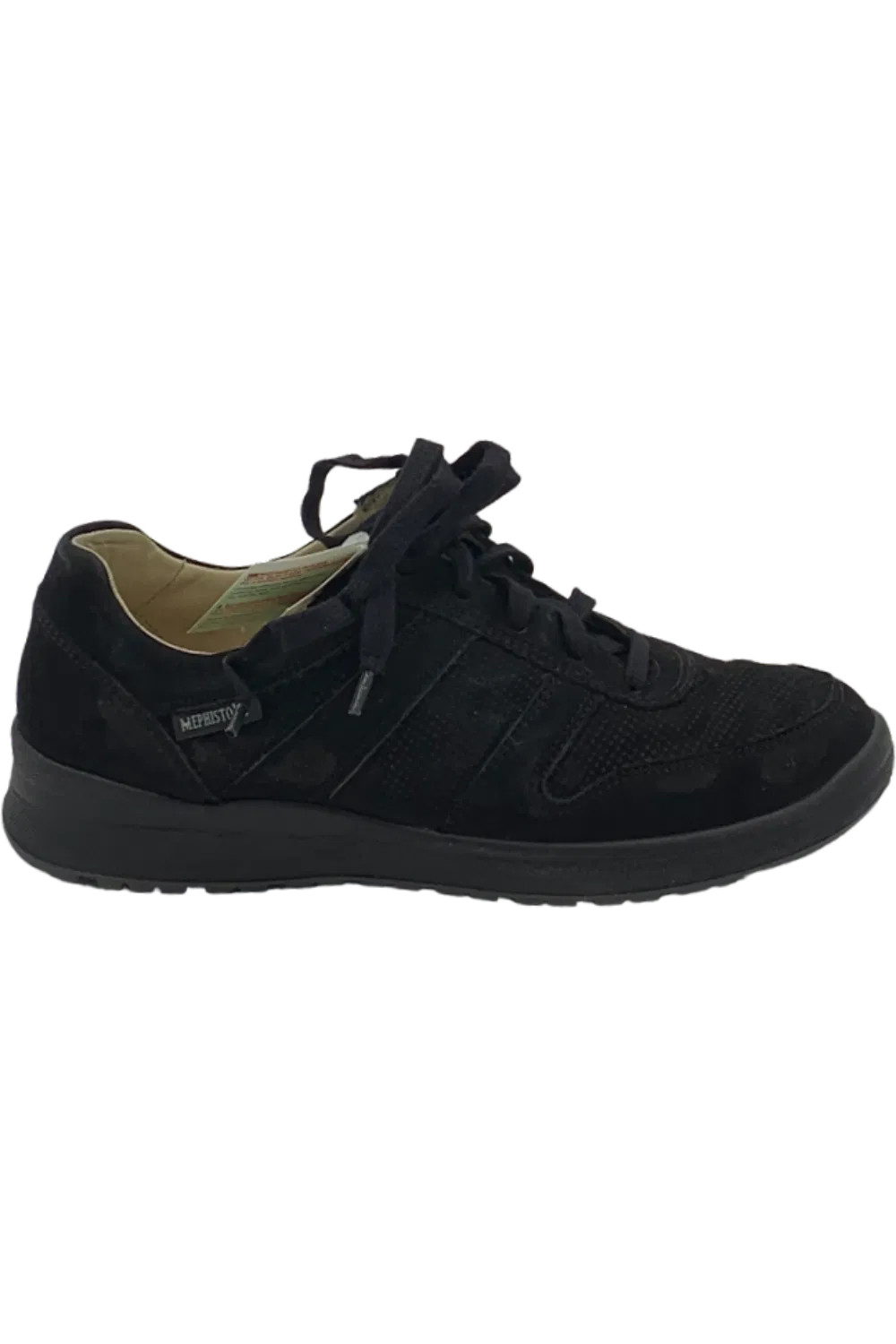 Mephisto Perforated Nubuck Lace-Up Sneakers Rebeca Black 6990₽