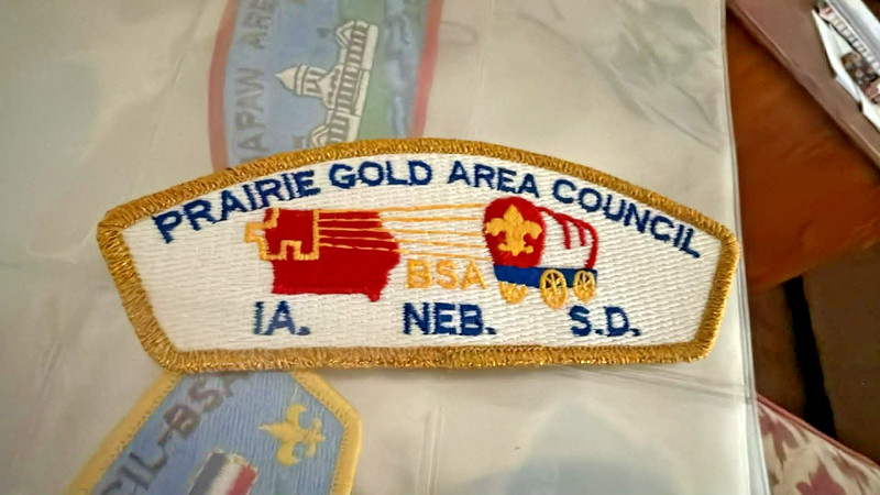 BOY SCOUTS OF AMERICA COUNCIL SHOULDER PATCH PRAIRIE GOLD AREA COUNCIL