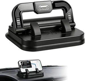 Support de téléphone de voiture 360 Degré Rotation, Navigation Dashboard Mount Noir