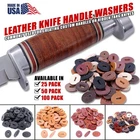 Leather Knife Handle Washers - Color Collection - (25, 50, & 100 packs)