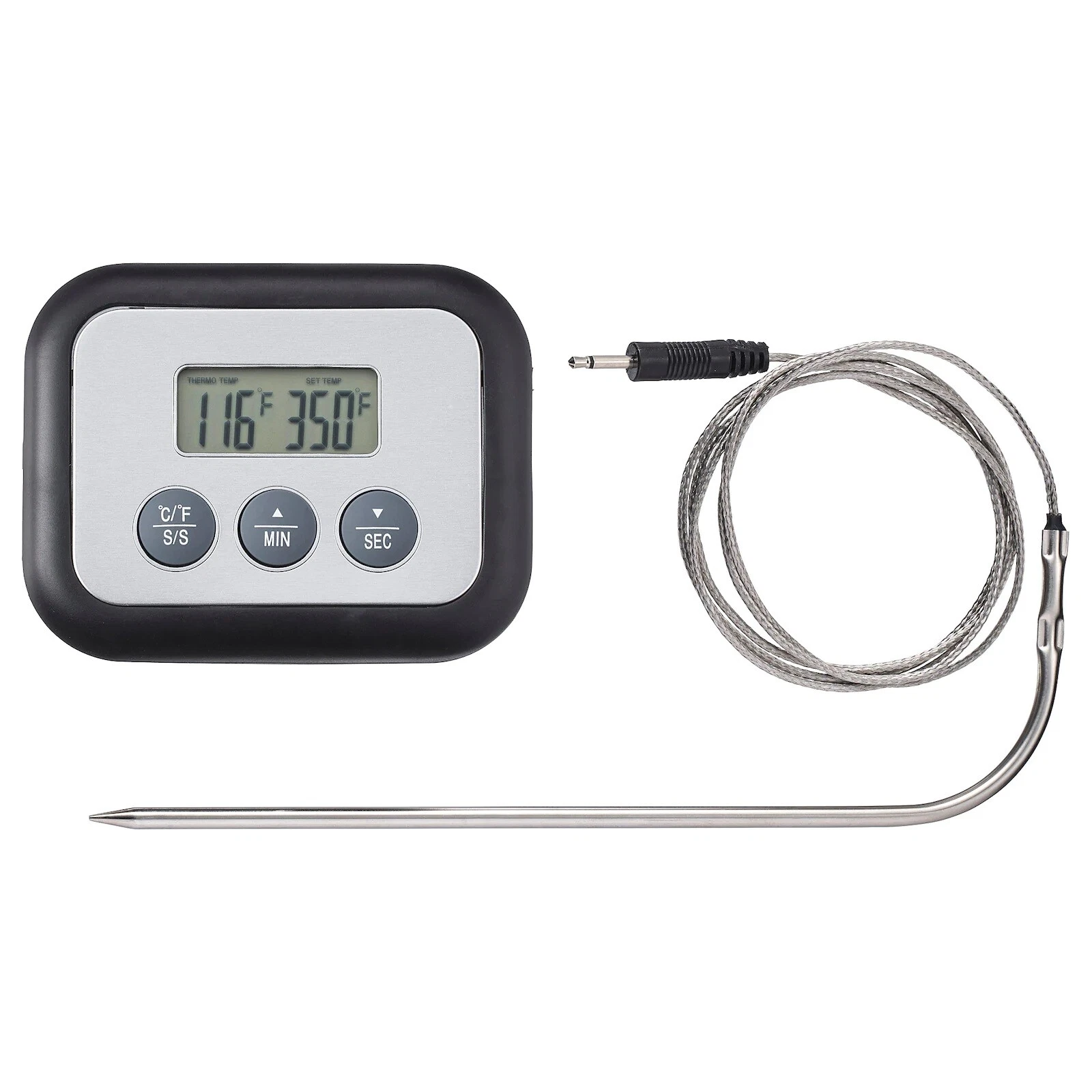 KEA FANTAST Meat Thermometer/Kitchen Timer (Magnetic, Digital, Black)
Opens in a new window or tab