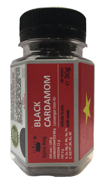 Cardamomo Negro Tsao Ko Spice King Vietnam Lanxangia tsao-ko 30 g 1,05 oz