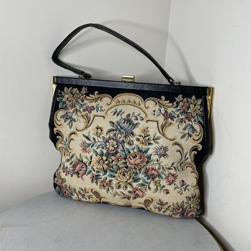 Vintage BON GOUT Made In Denmark Tapestry Hand Bag Purse Multicolor Clutch - 第 6/15 張圖片