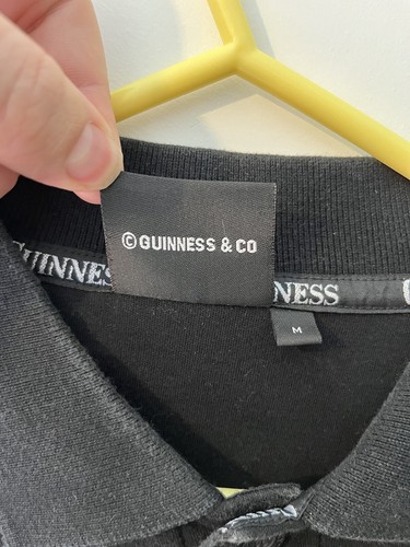 Guinness merch Long Sleeve Black Polo 100% Cotton - Picture 4 of 18
