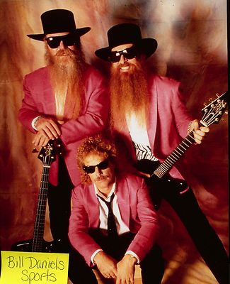 ZZ TOP Sharp Dressed Man Gimme All Your Lovin Pearl Necklace Legs 8 X 10 PHOTO 1