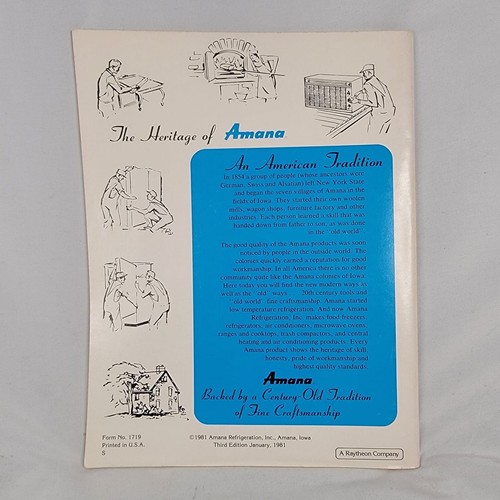 Vintage Amana Radarange Cookbook 1981 PB Crunchies, Munchies & Hamburgers Too! - Picture 3 of 6