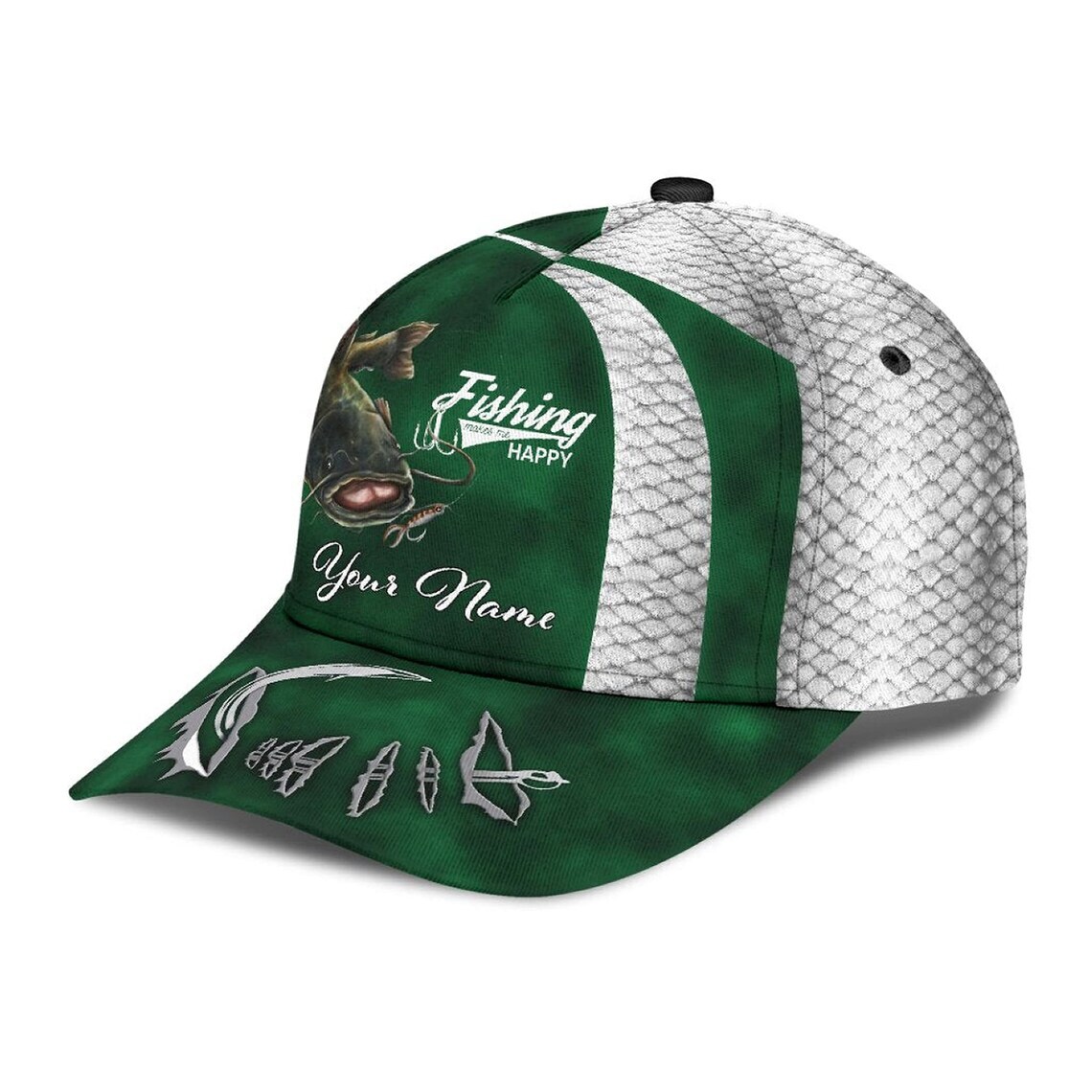 Personalized Name Catfish Fishing Baseball Cap, Custom Hat Gifts for Men, Women eBay