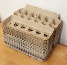 20 Empty Used Dozen Egg Cartons LOT Clean Pulp Paper holds 12 Cardboard Crafts