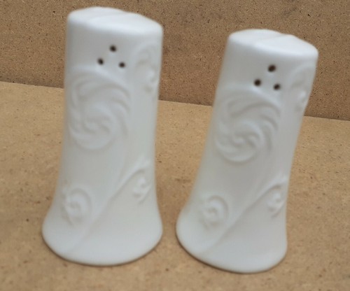 Vintage Old Retro White China Salt Pepper Pepper Pepper Pepper - 第 1/8 張圖片