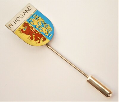 E344) Vintage N Holland Wappen Schild Dutch Netherlands Krawatte Anstecknadel Anstecker