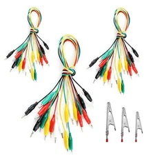 30PCS Alligator Clips with Wires Double Ended Electrical Test Clips 20 Inch