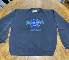 Vintage Hard Rock Cafe Made In USA Las Vegas Nevada Black Sweatshirt XL