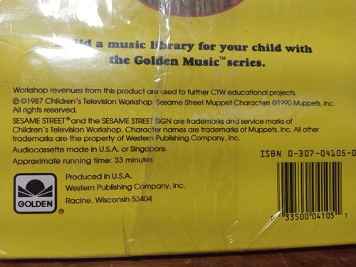 Sesame Street Cassette "Best Of Sesame Street" 1987 Sealed - Picture 4 of 4