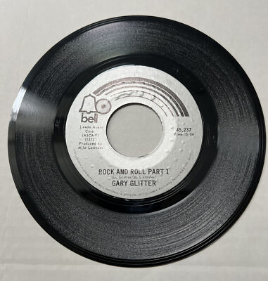 45 rpm Vintage 7” Vinyl Single Hit Record Gary Glitter Rock & Roll Part ...