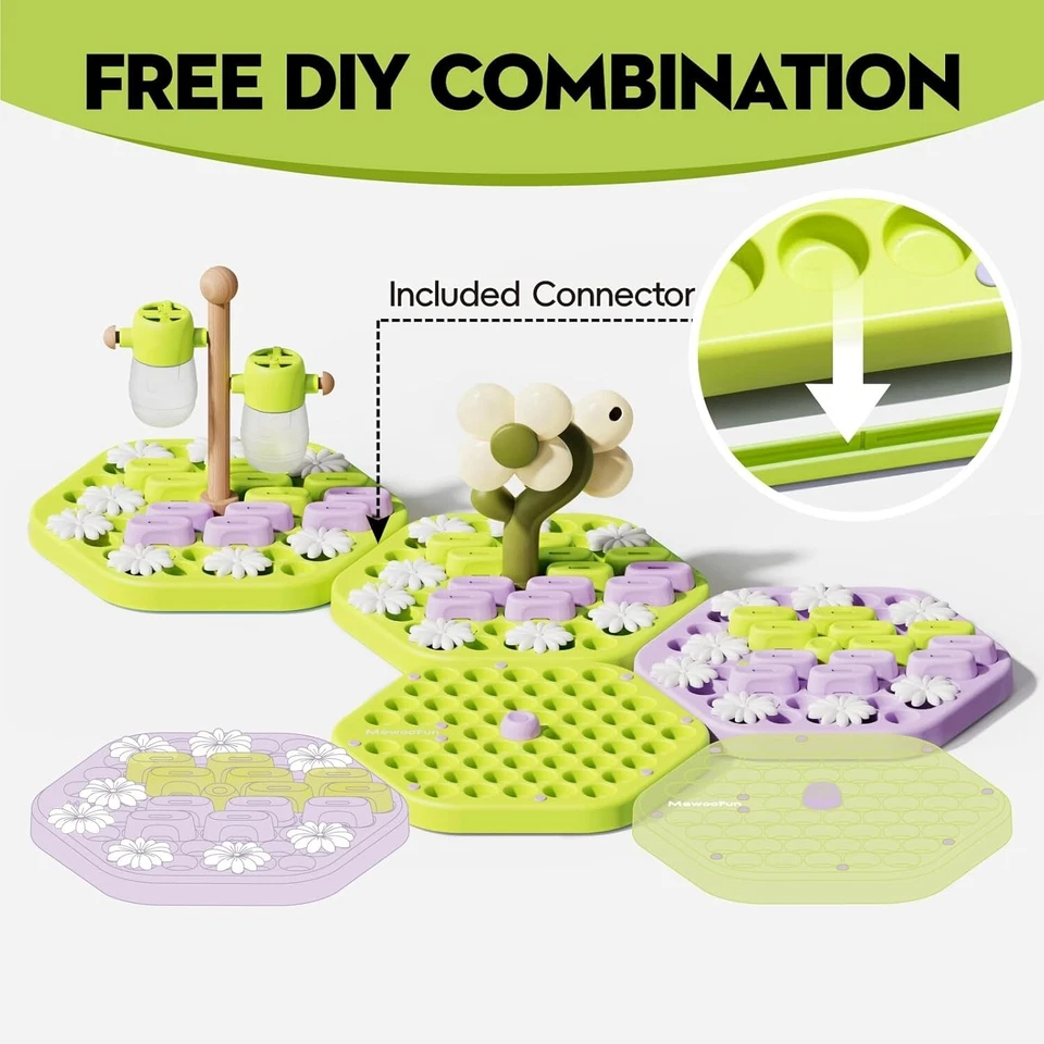 Mewoofun Dog Puzzle Toys Interactive Treat Puzzle Toy Treat Dispen for Dogs Cats - Image 3 of 4