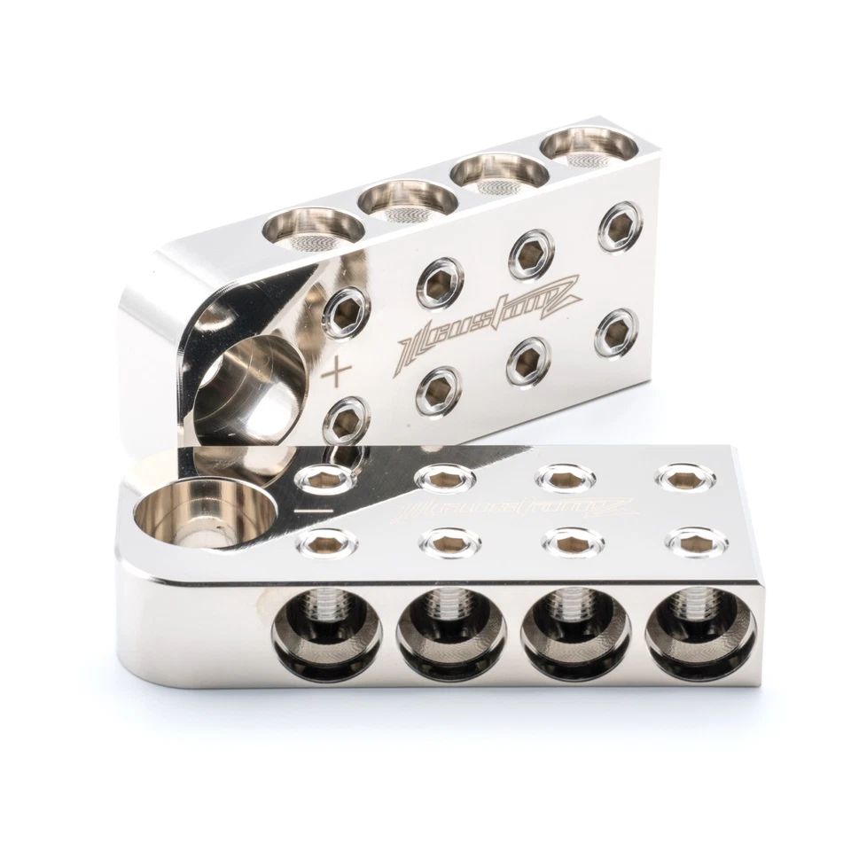 Pair ILL Customz Battery Terminals 0 Gauge 8 Input 1/0 AWG Bolt Down Ends - Image 2 of 3