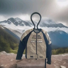 WOMEN'S ICON TEAM MERC STAGE 2 TEXTILE JACKET SZ M KHAKI MOTORSPORTS/MOTORCYCLE 