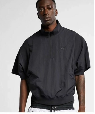 fear of god x nike long sleeve half zip jacket black