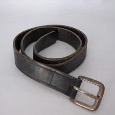 Chevignon Men's Brown Vintage Leather Military Timeless French Style Belt 90/36