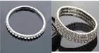 Silver Rhinestone Crystal Diamond Fashion Wedding Stretch Bracelet Single/3 Rows