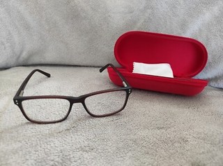 Zenni optic Clear vision reading glasses frame retro rare plastic original brown
