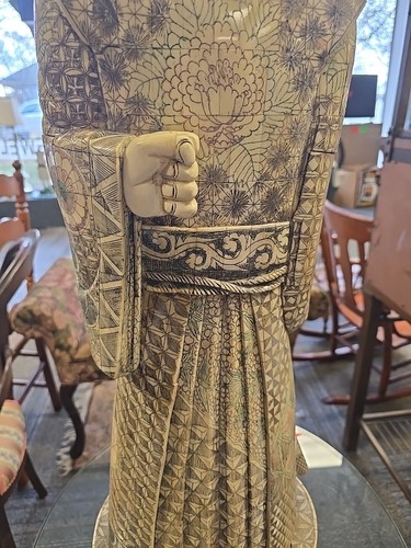Vintage Bone Tiled Veneer Chinese/Japanese Warrior - Picture 15 of 21