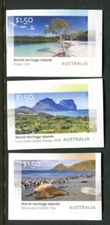 2025 World Heritage Islands - MUH Set of 3 Booklet Stamps