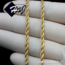 18"20"24"30"MEN WOMEN 18K Gold Filled 3mm Gold Smooth Rope Chain Necklace*GFN4