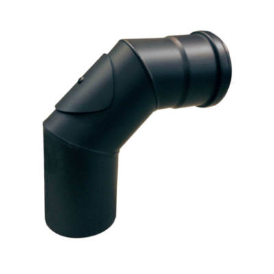 LANZZAS Fire Curva Regolabile Per Tubo Stufa 0°-90° | Diametro 200 Mm, Acciaio 2 Mm, Vernice Senotherm Grigio Ghisa, Canna Fumaria, Omologazione CE