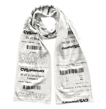 CVS Receipt Scarf, Hilarious, Double Sided, 100% Fleece Scarf. Looks Just Like a