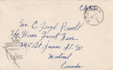 Canadá 1944 militar censurado CVR FPO DCA4 / 1 a Montreal
