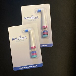 Rotadent  Contour Hollow Tip Flat Brush Head Replacement ……Pack Of 2