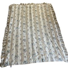 VTG Laura Ashley Isabelle Stripe Floral Reversible Salmon Twin Rare Comforter