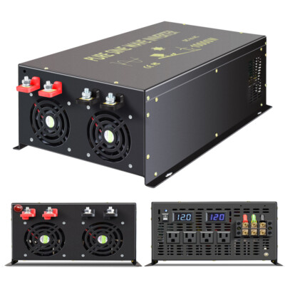 10000W Pure Sine Wave Inverter 48V to 120V Power Inverter Off Grid Solar System