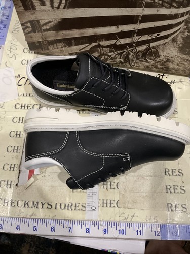 Nuovo Timberland 22712 Oxford in pelle giovanile nero taglia 1,5 USA, UK1-EUR 33 - Foto 5 di 10