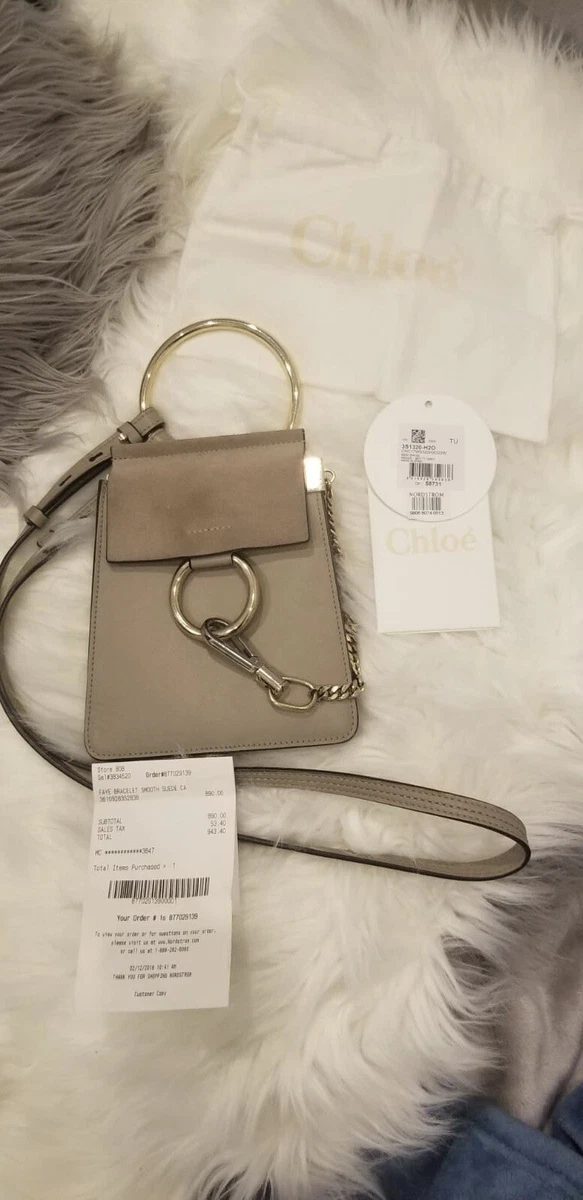 Authentic Chloe Faye Small Bracelet Bag Motty Grey