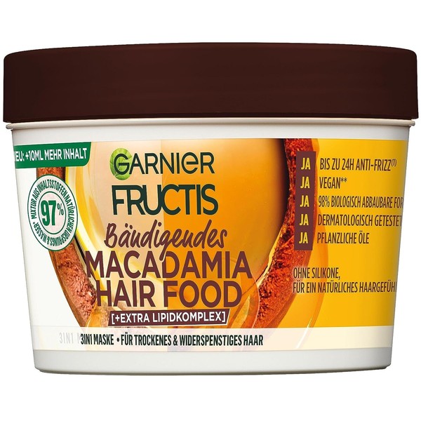 ✅ Garnier Fructis Haarmaske Kakao Macadamia Hair Food Haarkur Haarpflege 400Ml ✅-image