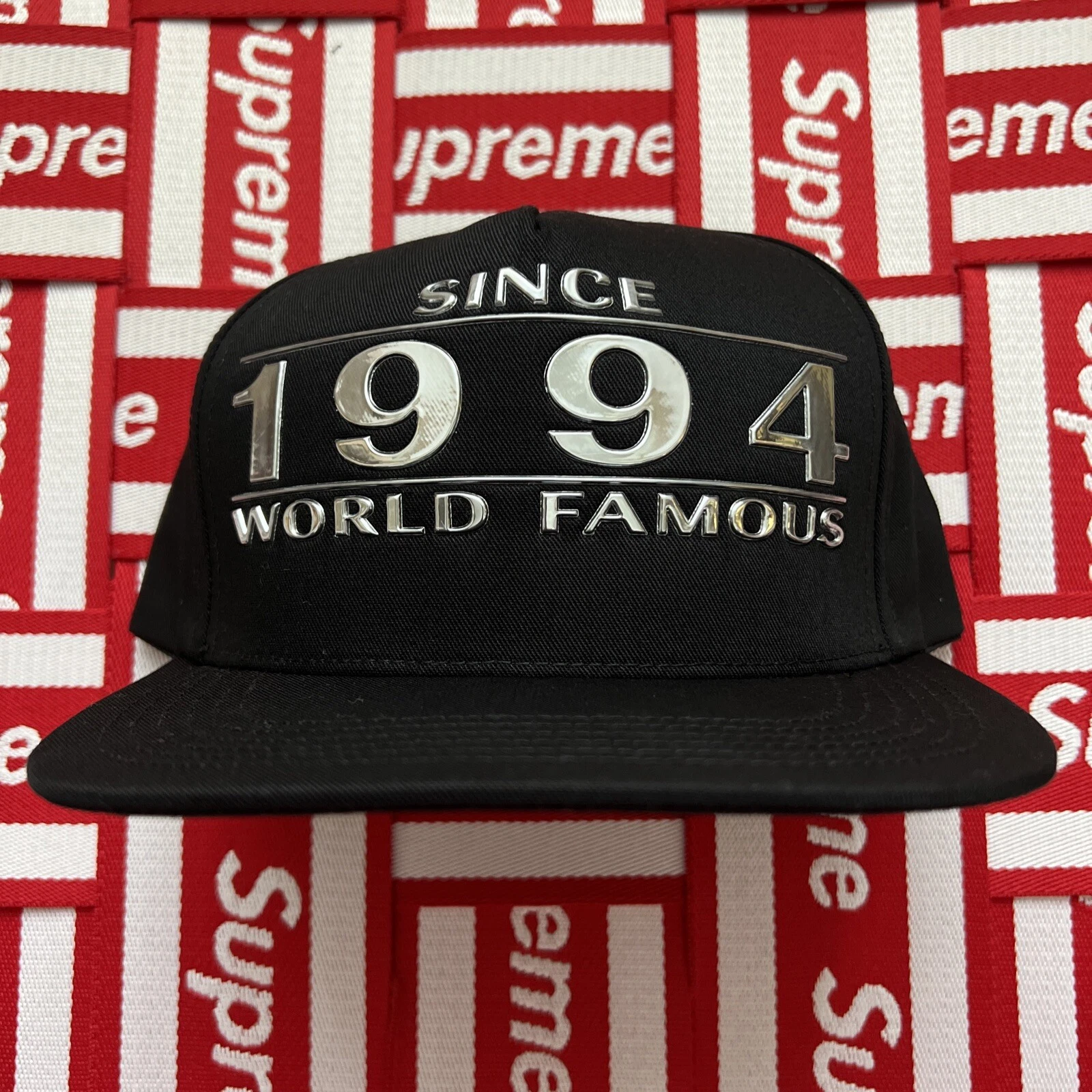 Casquette 5 panneaux Supreme Way Back ! Stock mort super rare ! Couleur noire ! SS16 ! NEUVE AVEC ÉTIQUETTE !