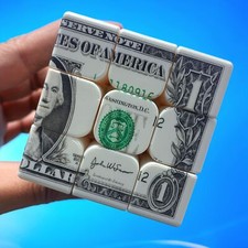 Dollar Coin Pattern Infinity Magic Cube, Speed Magic Cube Puzzle Toy For Teens