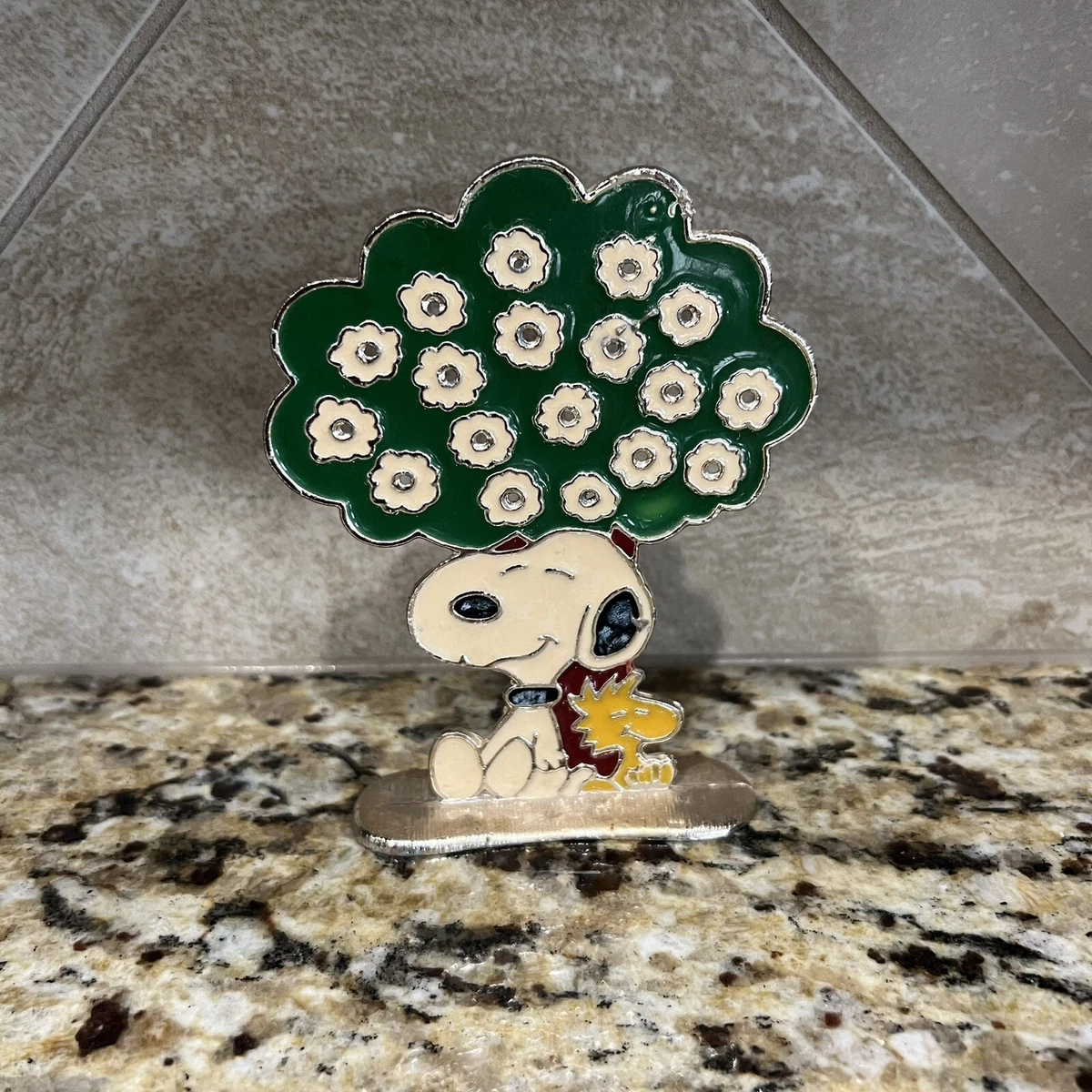 Peanuts Snoopy Vintage Woodstock Metal Earrings Jewelry Tree