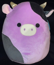 Squishmallows 14" ALEXIE The Cow HTF RARE Kellytoy BRAND NEW NOT DISPLAYED