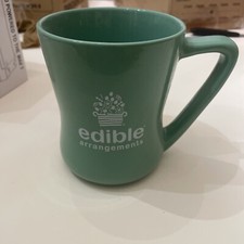 Edible Arrangements Stoneware Green 16 Oz Coffee Cup Mug Fruit Basket 2016
