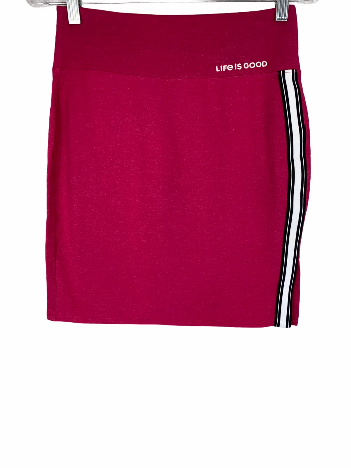 Jupe suprême à enfiler Life is Good pour femme petite taille rouge sangria petite taille 