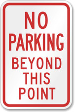 No Parking Sign Weatherproof Aluminum 8x12 Outdoor Metal Pre Drilled