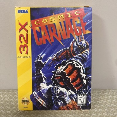 COSMIC CARNAGE - SEGA 32X - Original Box and Manual Included Great Cartridge
