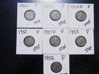 7 Circulated F Lincoln Wheat Cents 1930 to 1956 — photo 1